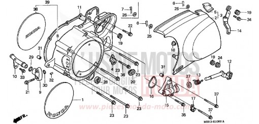 COPERCHIO CARTER MOTORE SINISTRO VT1100C3W di 1998